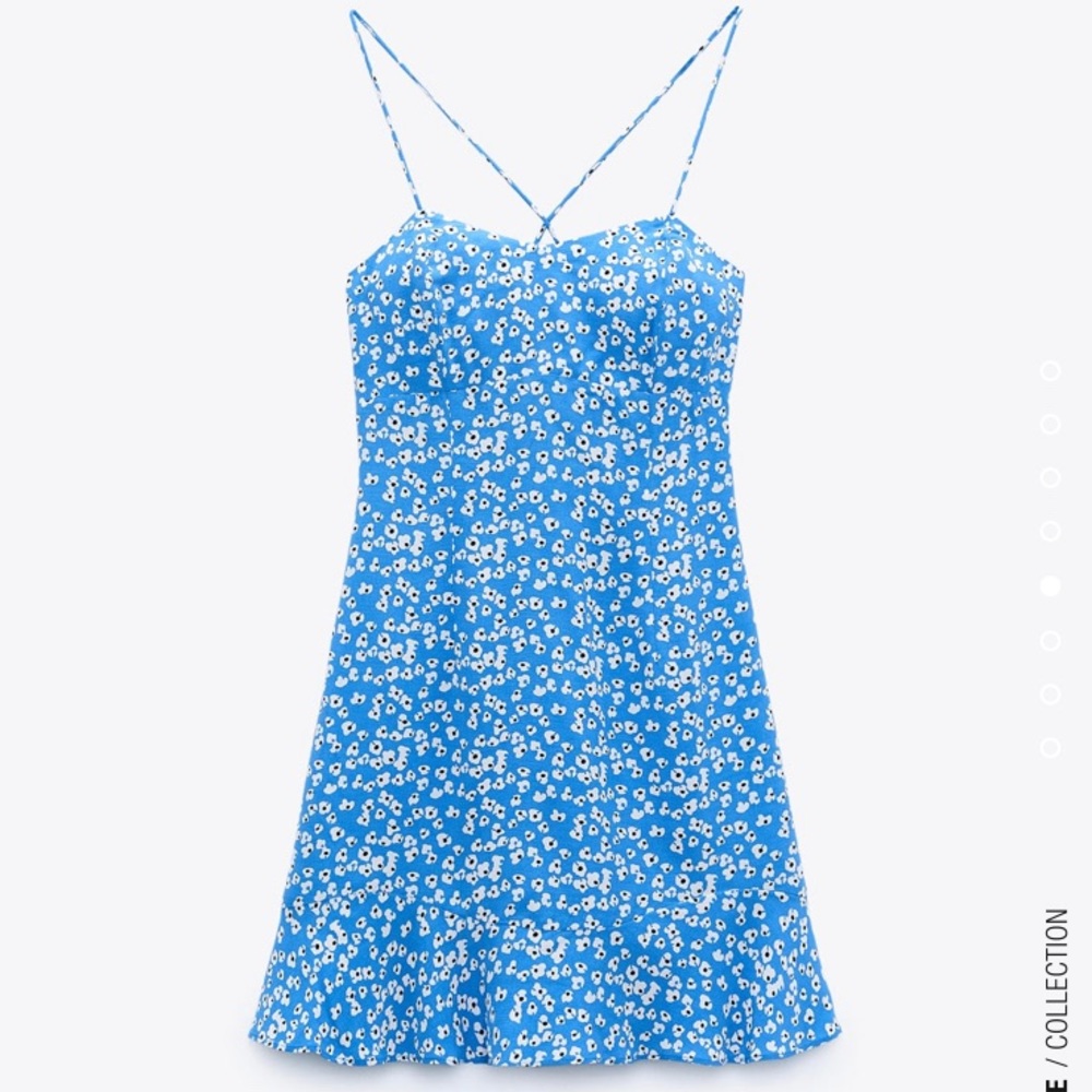 ZARA FLORAL PRINT MINI DRESS
